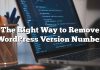 La forma correcta de eliminar el número de versión de WordPress