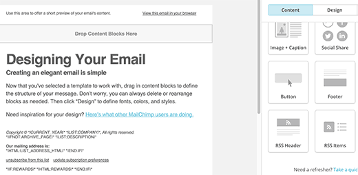 Diseño de correo electrónico RSS 