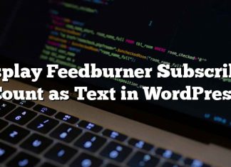 Mostrar recuento de suscriptores de Feedburner como texto en WordPress
