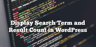 Mostrar término de búsqueda y recuento de resultados en WordPress
