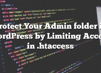 Proteja su carpeta Admin en WordPress al limitar el acceso en .htaccess