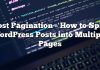 Publicación de paginación: cómo dividir publicaciones de WordPress en varias páginas