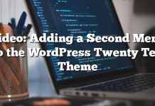 Video: Agregar un segundo menú al tema de WordPress Twenty Ten