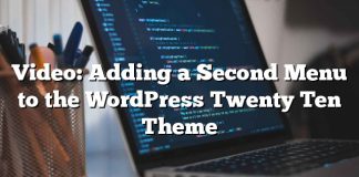 Video: Agregar un segundo menú al tema de WordPress Twenty Ten