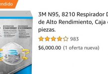 Venden cubrebocas en 6 mil pesos en Amazon y ¡se agotan! – El Tiempo de México